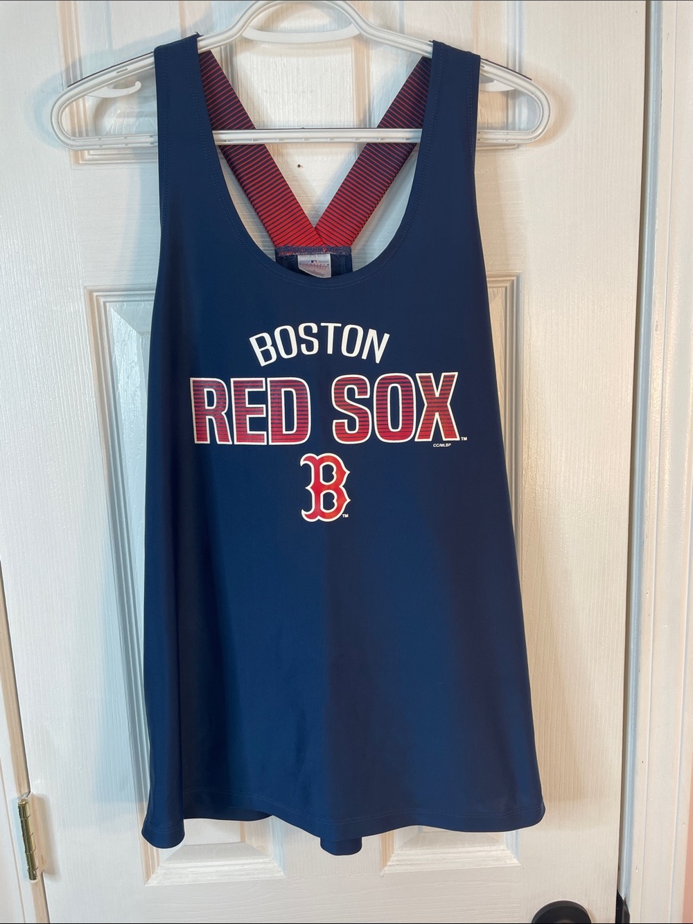 Genuine Merchandise Navy and Red Striped Tank Top